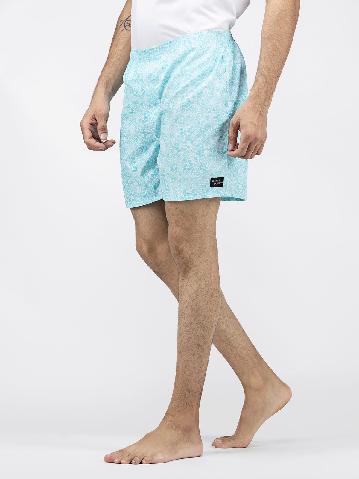 Blue Mosaic Mens Boxers