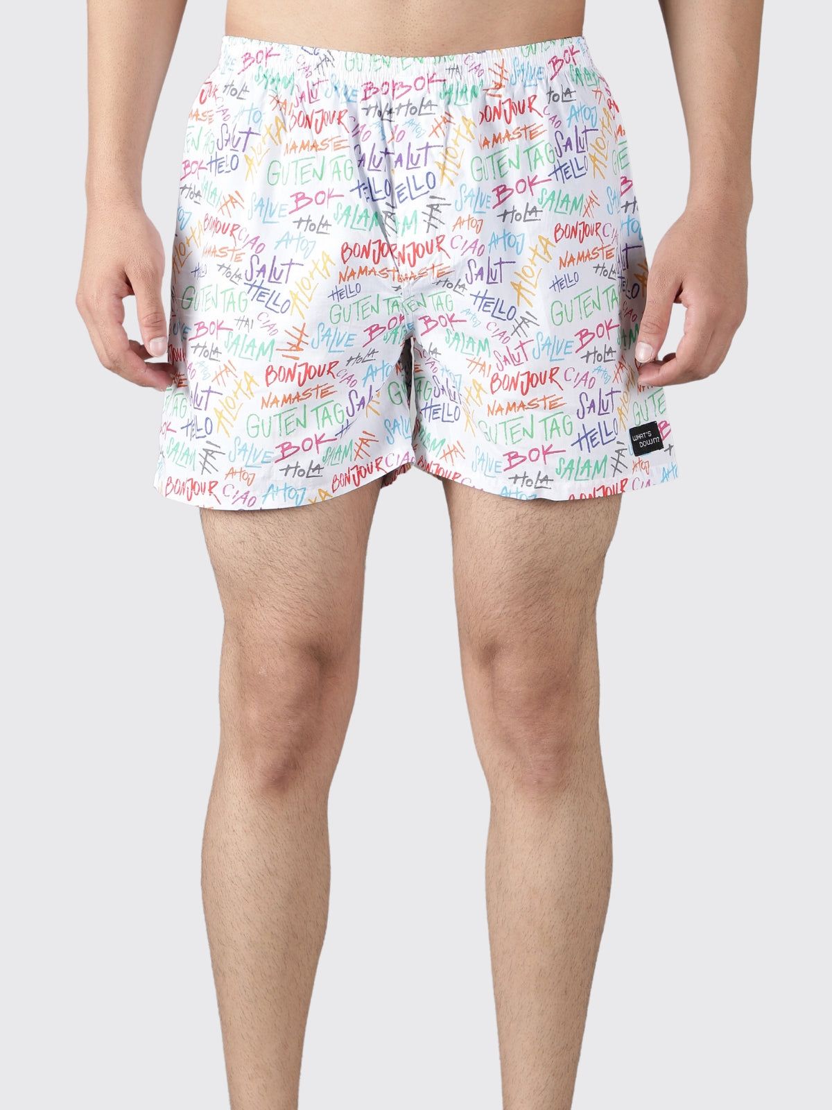 White Hello It's Me Mens Boxers