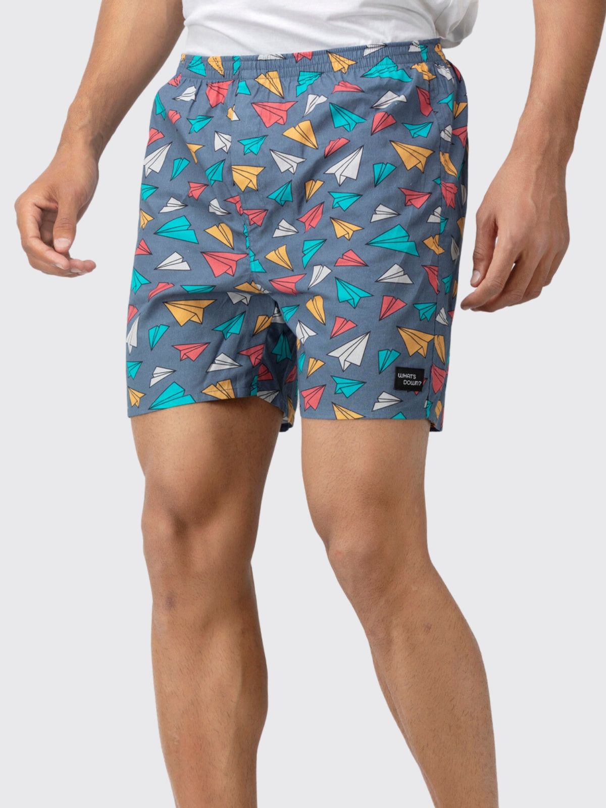 Grey Paper Planes Mens Boxers