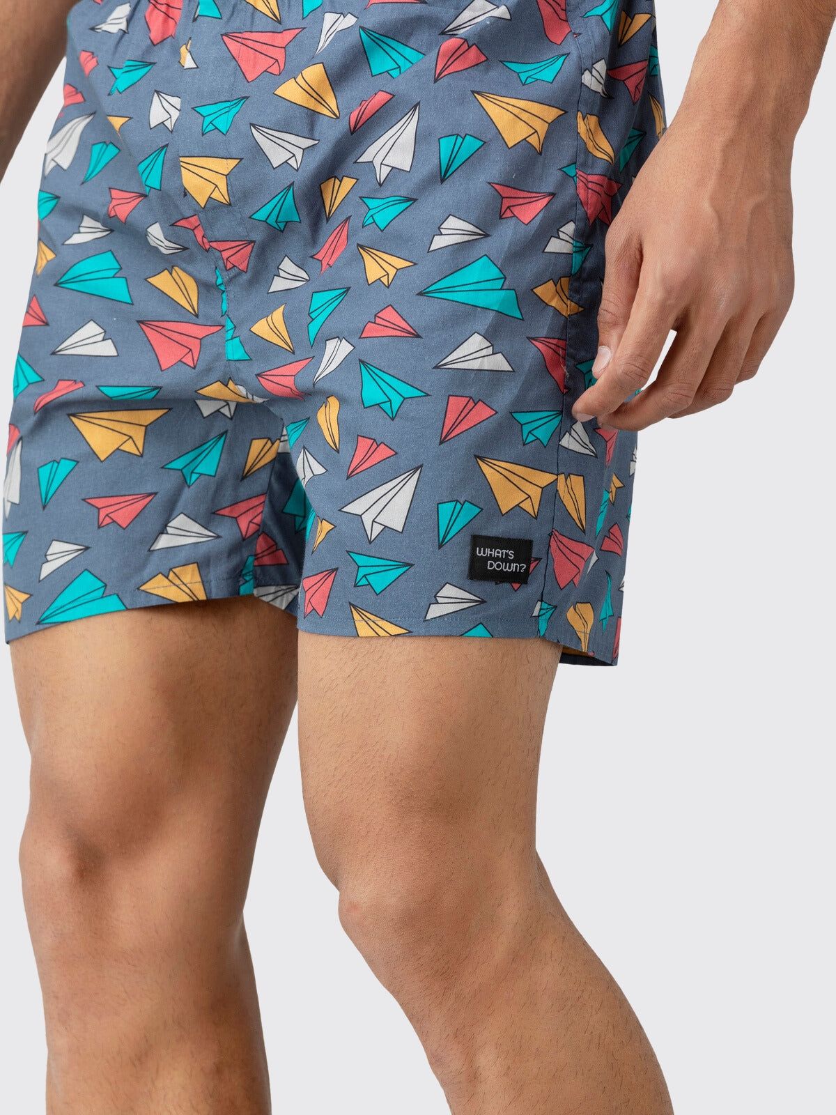 Grey Paper Planes Mens Boxers