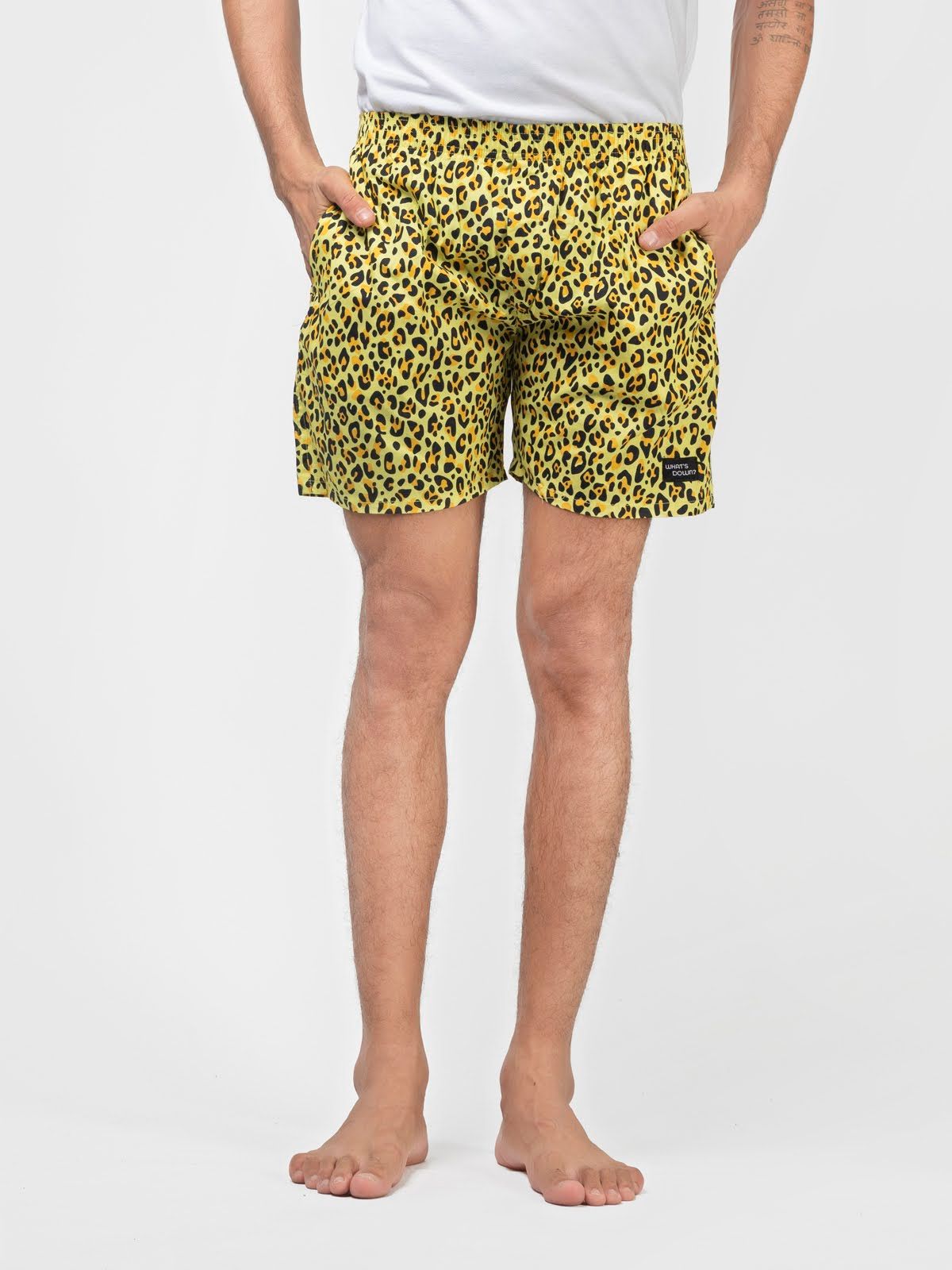 Yellow Leopard Mens Boxers