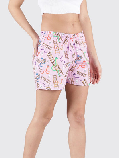 Pink Snakes & Lads Womens Boxers