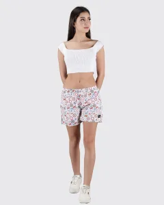 White Nautical Womens Boxers. Whats Down women's printed cotton poplin boxers, back view