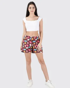 Maroon Umbrella Womens Boxers. Whats Down women's printed cotton poplin boxers