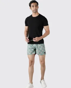 Green Dynasty Mens Boxers. Whats Down men's printed cotton poplin boxers
