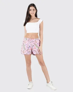 Pink Snakes & Lads Womens Boxers. Whats Down women's printed cotton poplin boxers