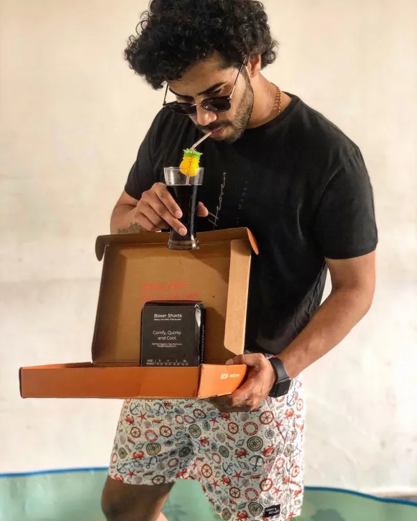 Whats Down packaging with printed boxers. Photo 8