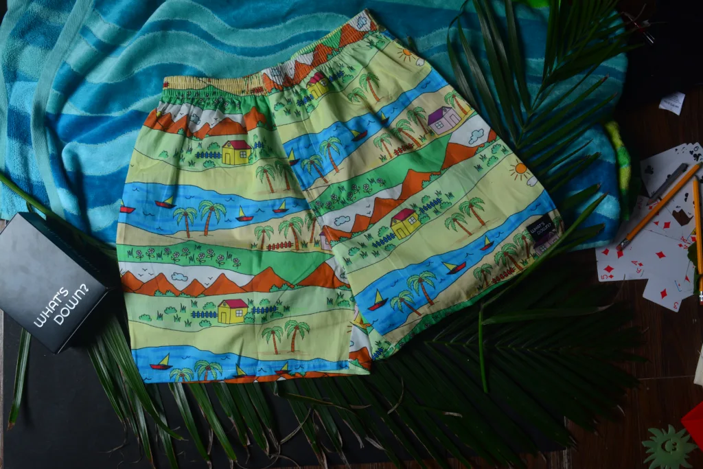 Whats Down Multicolour Childhood Scenery printed boxers. Photo 6