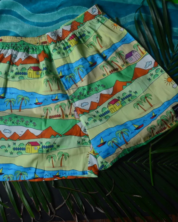 Whats Down Multicolour Childhood Scenery printed boxers. Photo 6