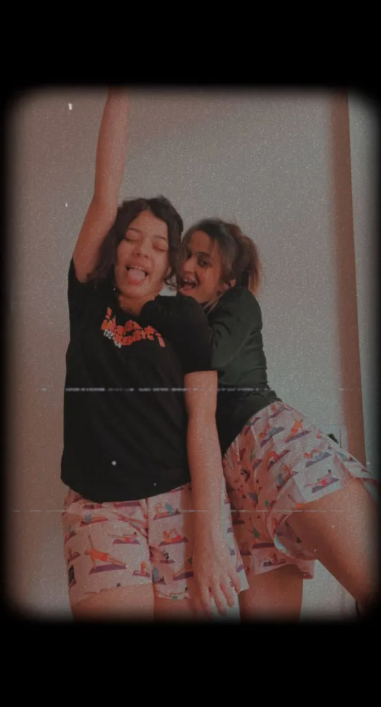 Women in Whats Down Pink Snakes & Lads printed boxers. Photo 2
