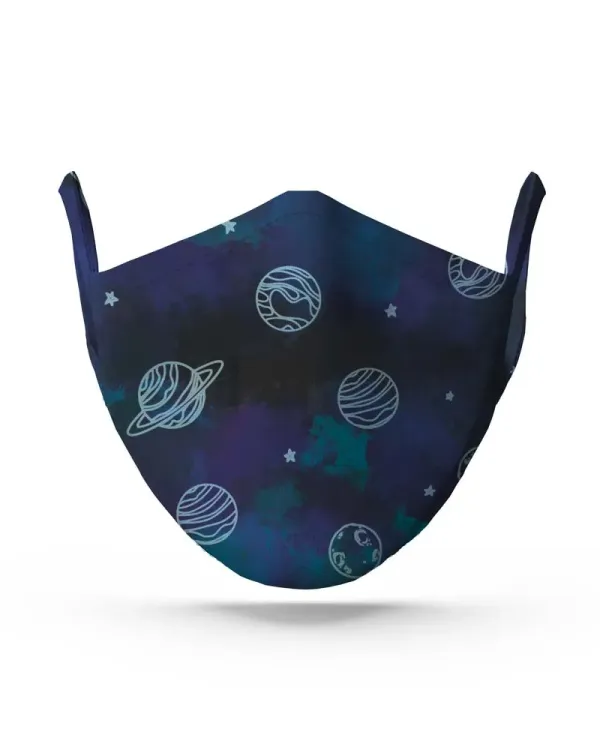 Blue Galaxy Face Mask