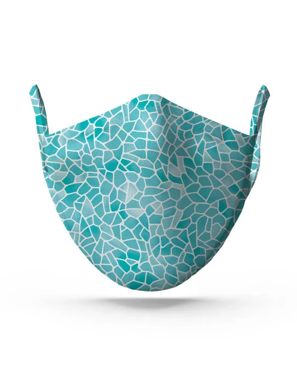 Blue Mosaic Face Mask