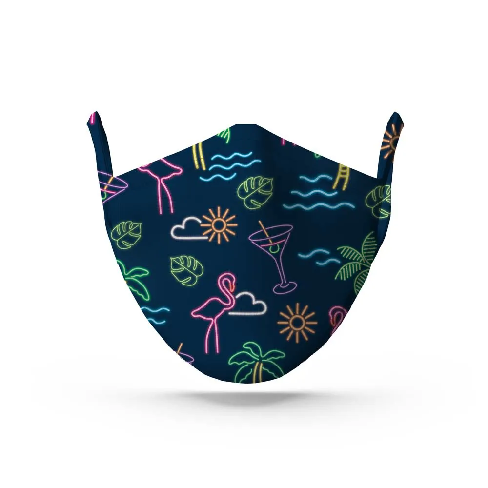 Blue Nautical Face Mask. Whats Down reusable printed cotton face mask