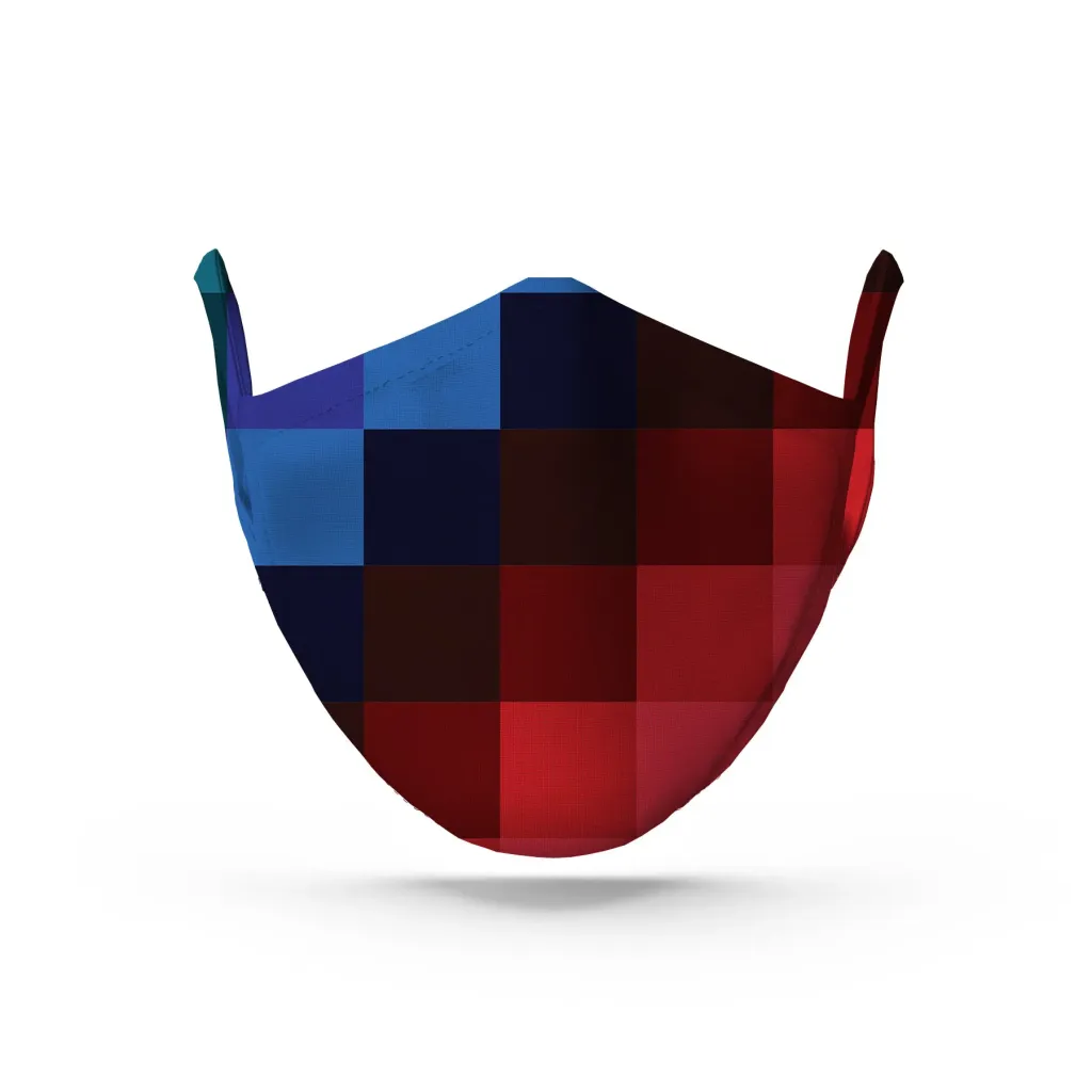 Multicolour Pixels Face Mask. Whats Down reusable printed cotton face mask