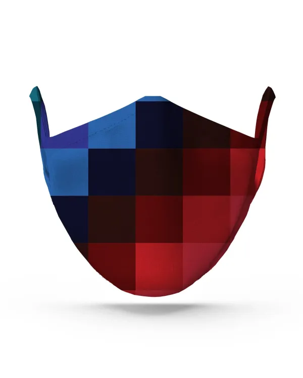 Multicolour Pixels Face Mask