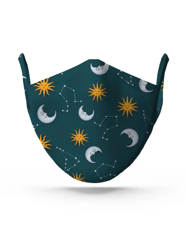 Green Galaxy Face Mask