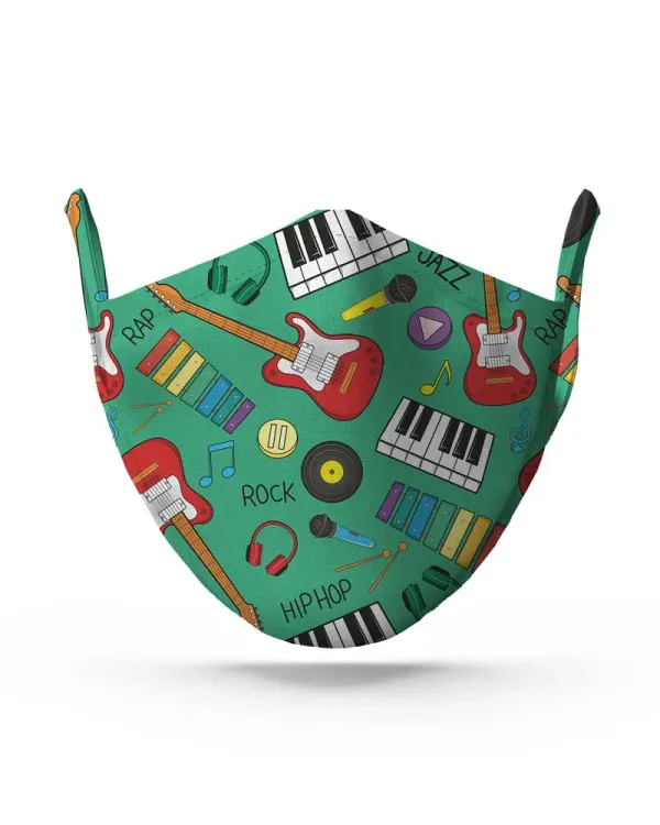 Green Musical Face Mask