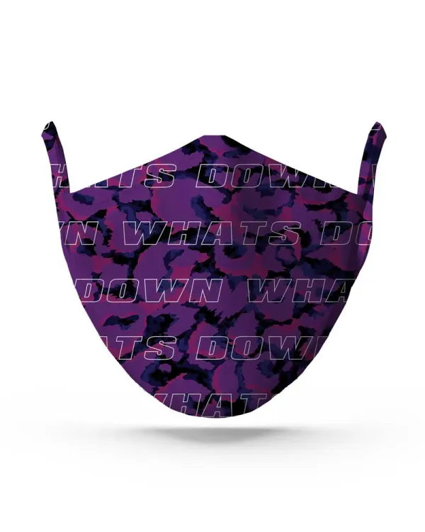 Purple Camo Face Mask