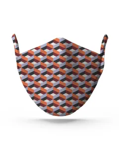 Red Geometric Face Mask