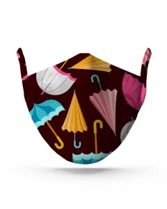 Maroon Umbrella Face Mask