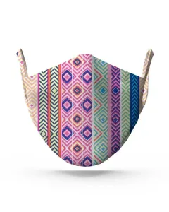 Multicolour Vertical Boho Face Mask