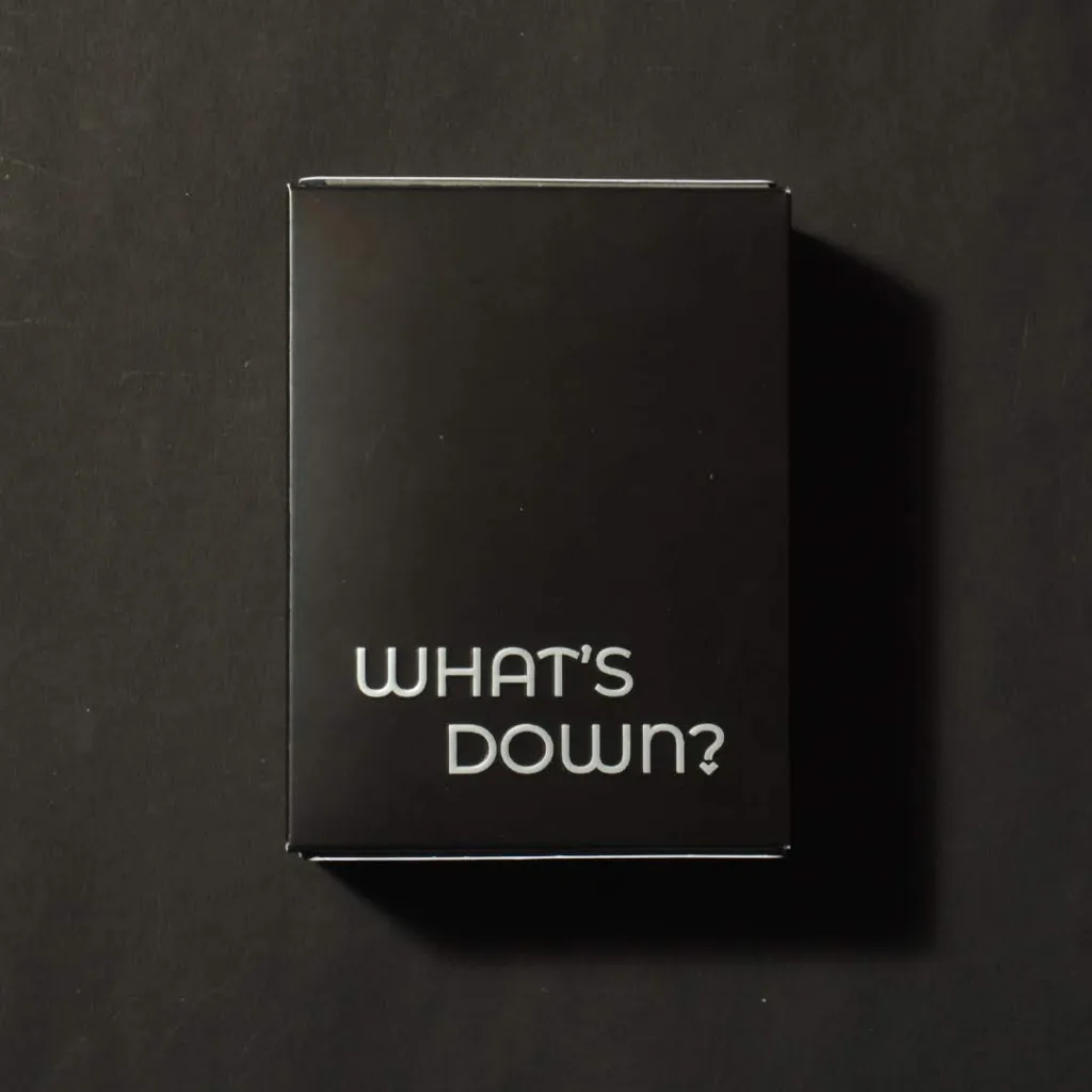 Whats Down packaging with printed boxers. Photo 1