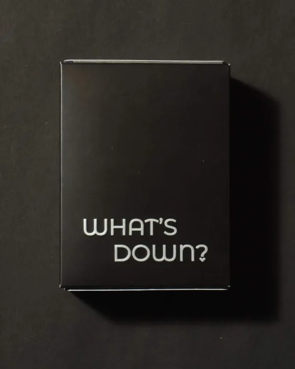 Whats Down packaging with printed boxers. Photo 1
