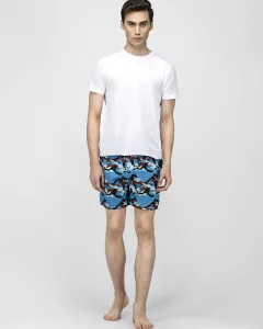 Blue Camo Mens Boxers. Whats Down men's printed cotton poplin boxers