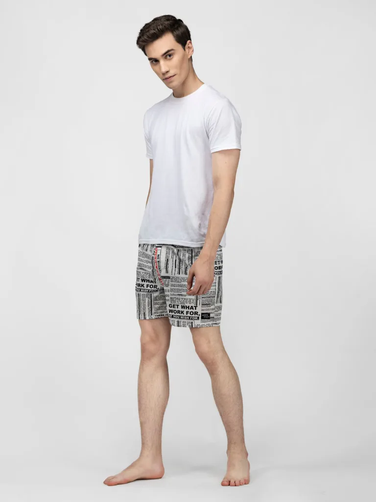Motivational Quotes Mens Boxers. Whats Down men's printed cotton poplin boxers