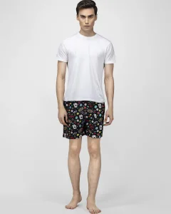 Black Casino Mens Boxers. Whats Down men's printed cotton poplin boxers