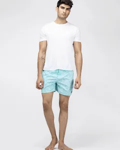 Blue Mosaic Mens Boxers. Whats Down men's printed cotton poplin boxers