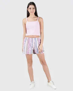 Multicolour Vertical Boho Womens Boxers. Whats Down women's printed cotton poplin boxers