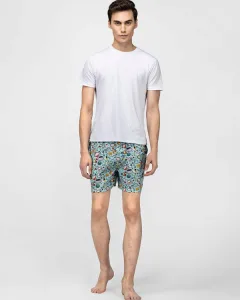 Blue Doodles Mens Boxers. Whats Down men's printed cotton poplin boxers, waistband detail