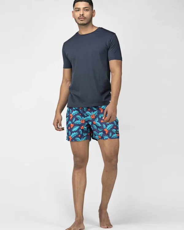 Blue Mistletoe Mens Boxers