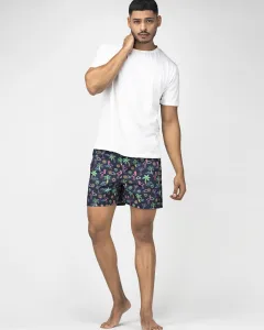 Blue Nautical Mens Boxers. Whats Down men's printed cotton poplin boxers