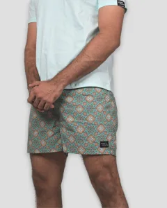 Green Dynasty Mens Boxers. Whats Down men's printed cotton poplin boxers, front view